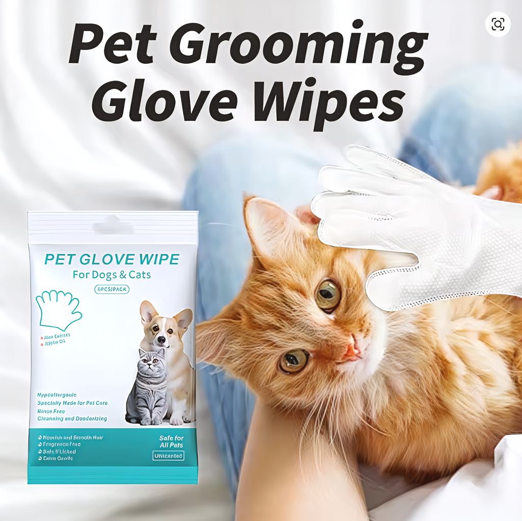 QuickClean™ Pet Wipe Gloves (6-Pack)