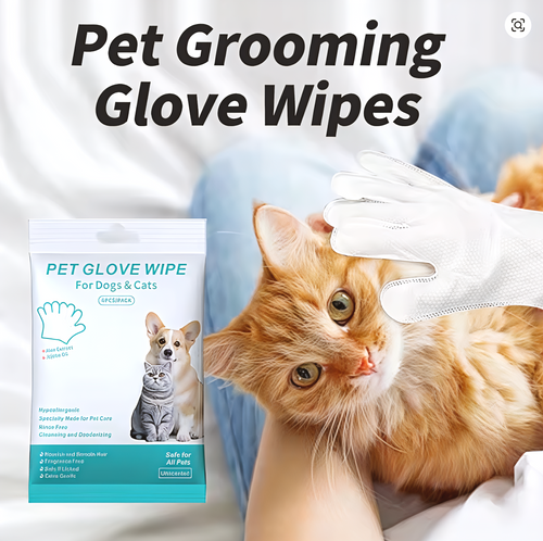 QuickClean™ Pet Wipe Gloves (6-Pack)